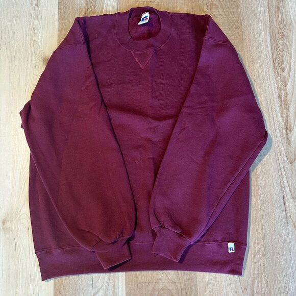 Russell Athletic Other - VTG Russell Athletic Sweatshirt Men L Maroon Crew Neck 90s USA Made Pullover